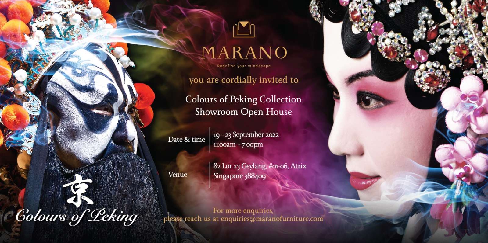 Marano Furniture Colours of Peking Launch Poster