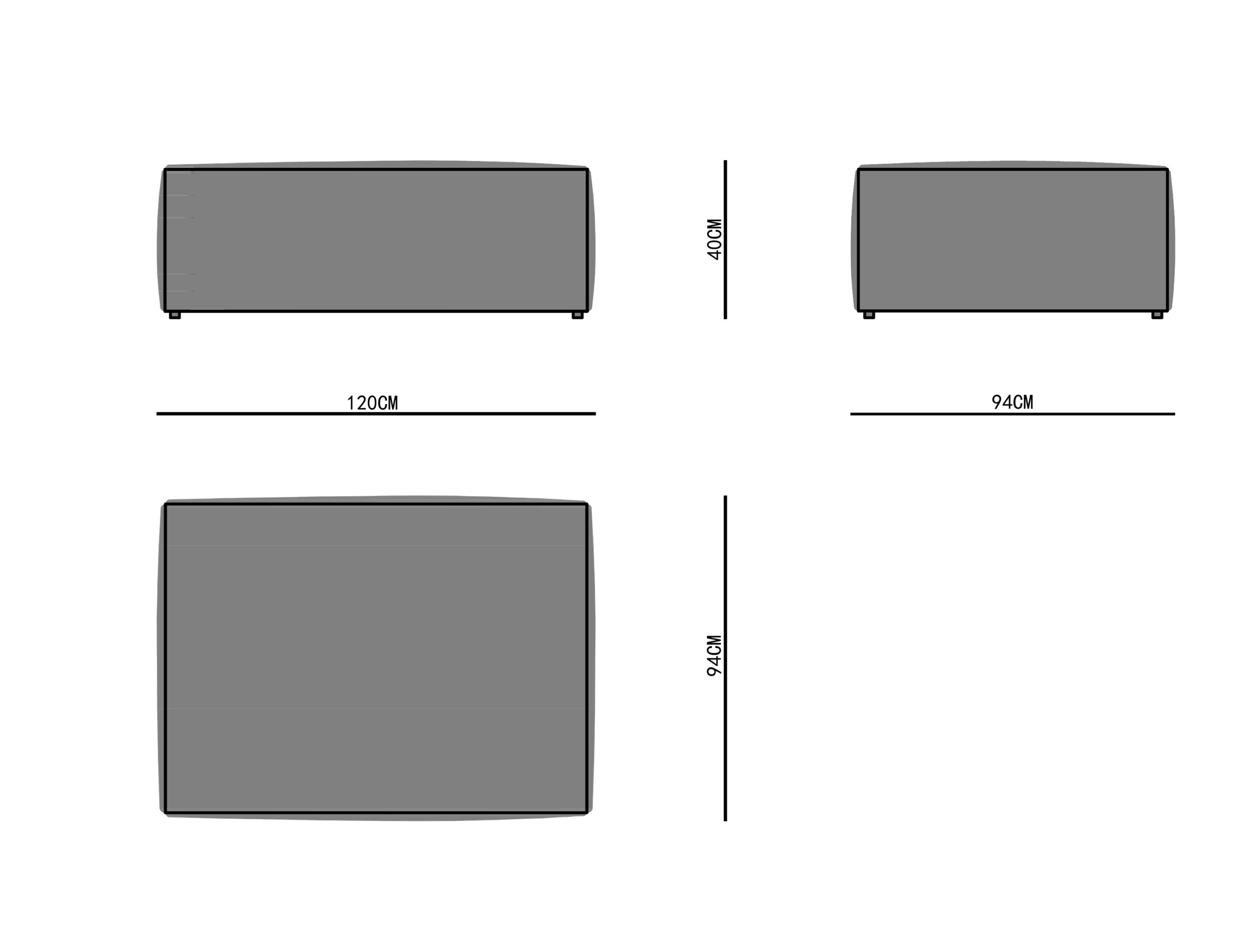 LUCILLA Eco-Leather Module 7 Sofa Ottoman - Image 5