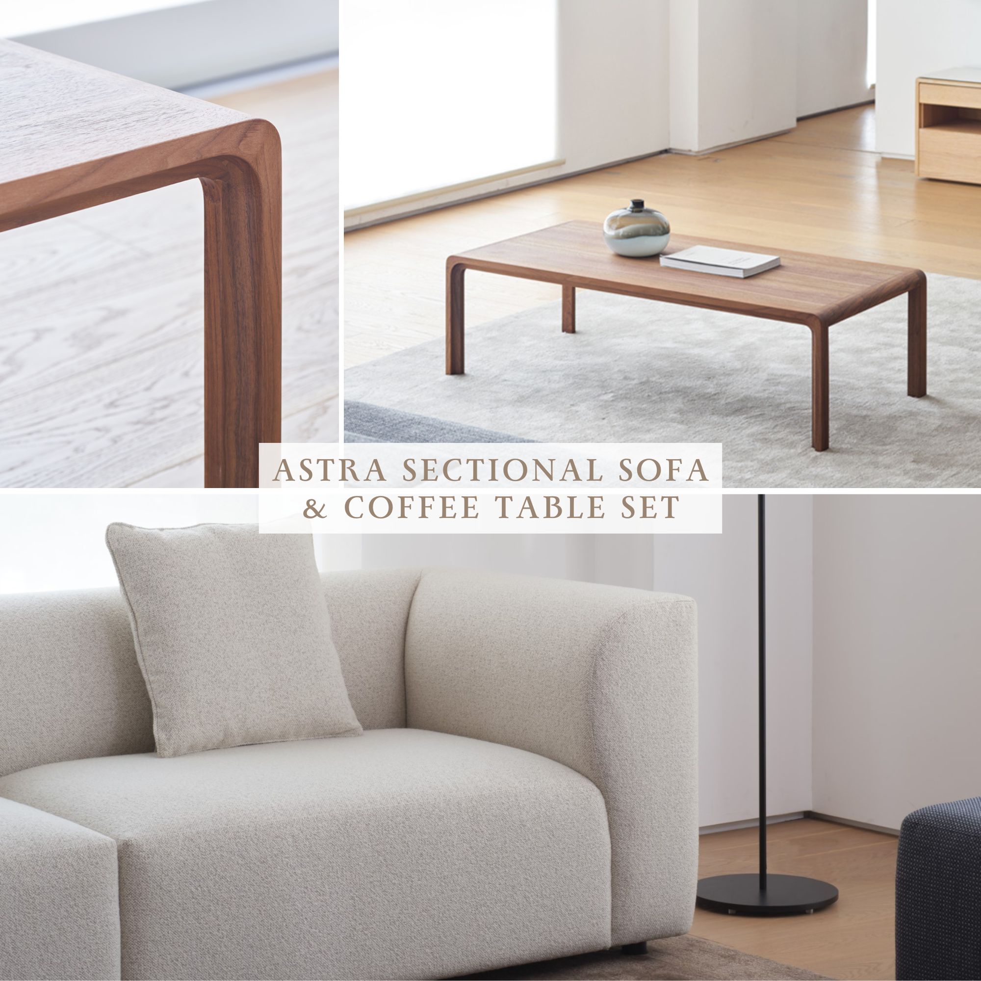 ASTRA Sectional Sofa & Coffee Table Set Marano Furniture Redefine your mindscape