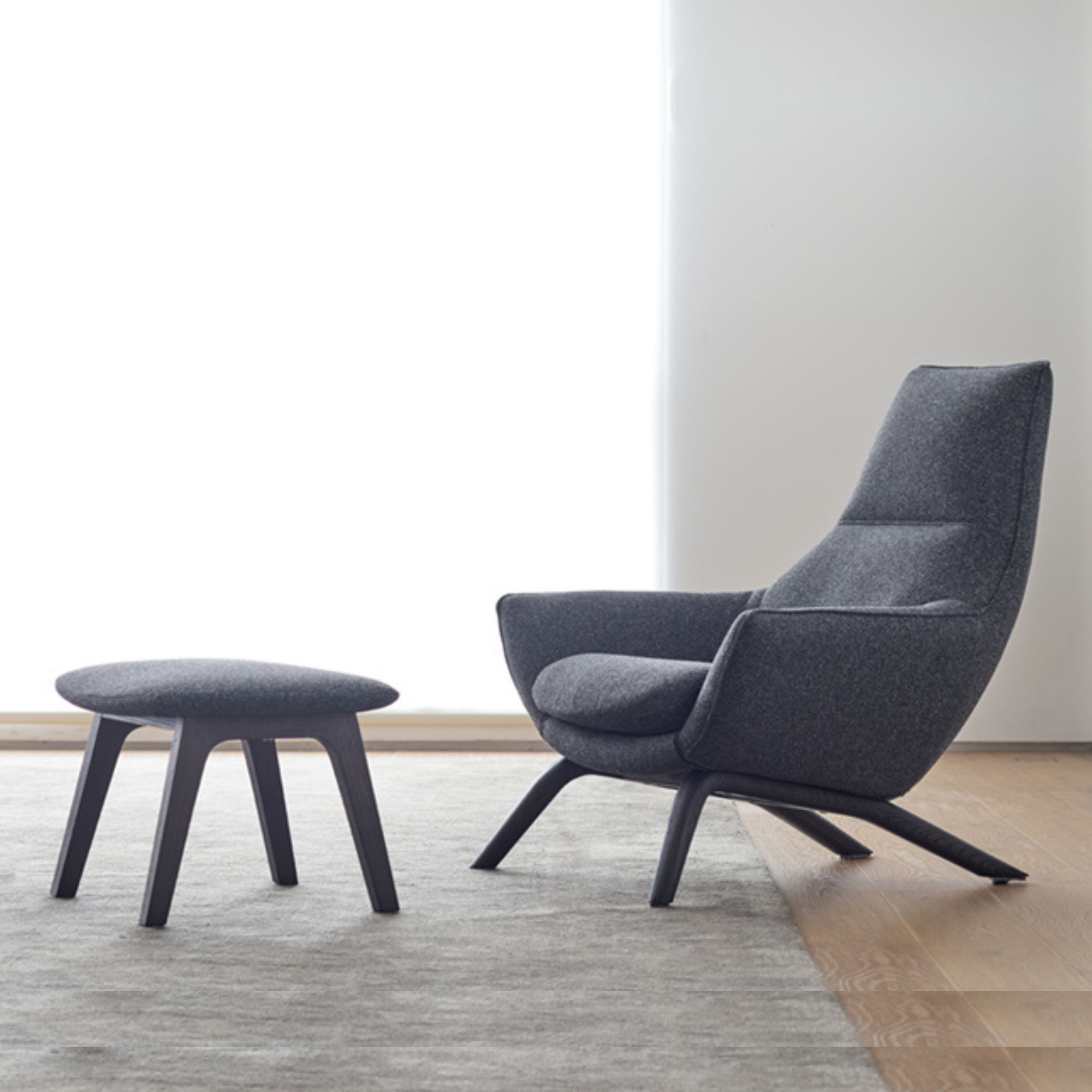 VADUM Armchair with Footstool