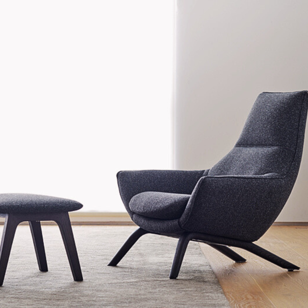 VADUM Armchair with Footstool